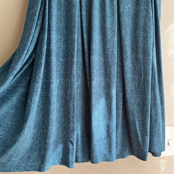 LulaRoe Skirt Size L Blue Pull On W/pockets Boho Classic A-Line Lightweight - Picture 8 of 8